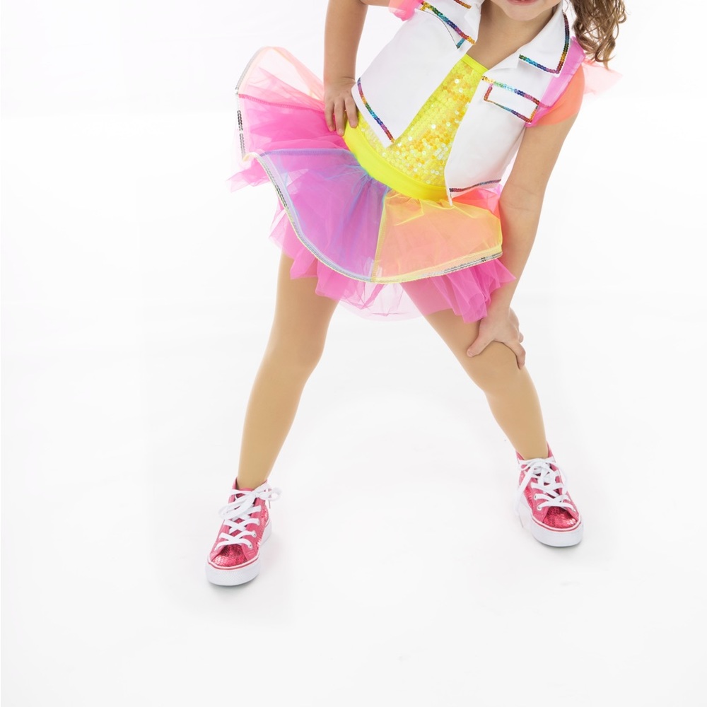 Two piece costume used for hip hop with bow